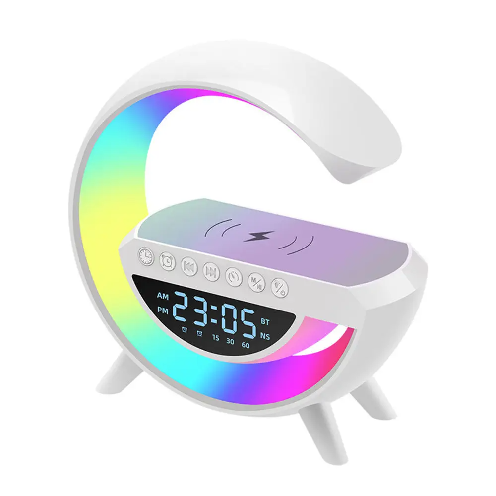 🎁Last Day Promotion Save 50% on Bundle(02 Pcs) - G-Shape: RGB Clock Lamp & Bluetooth Speaker with Wireless Charging