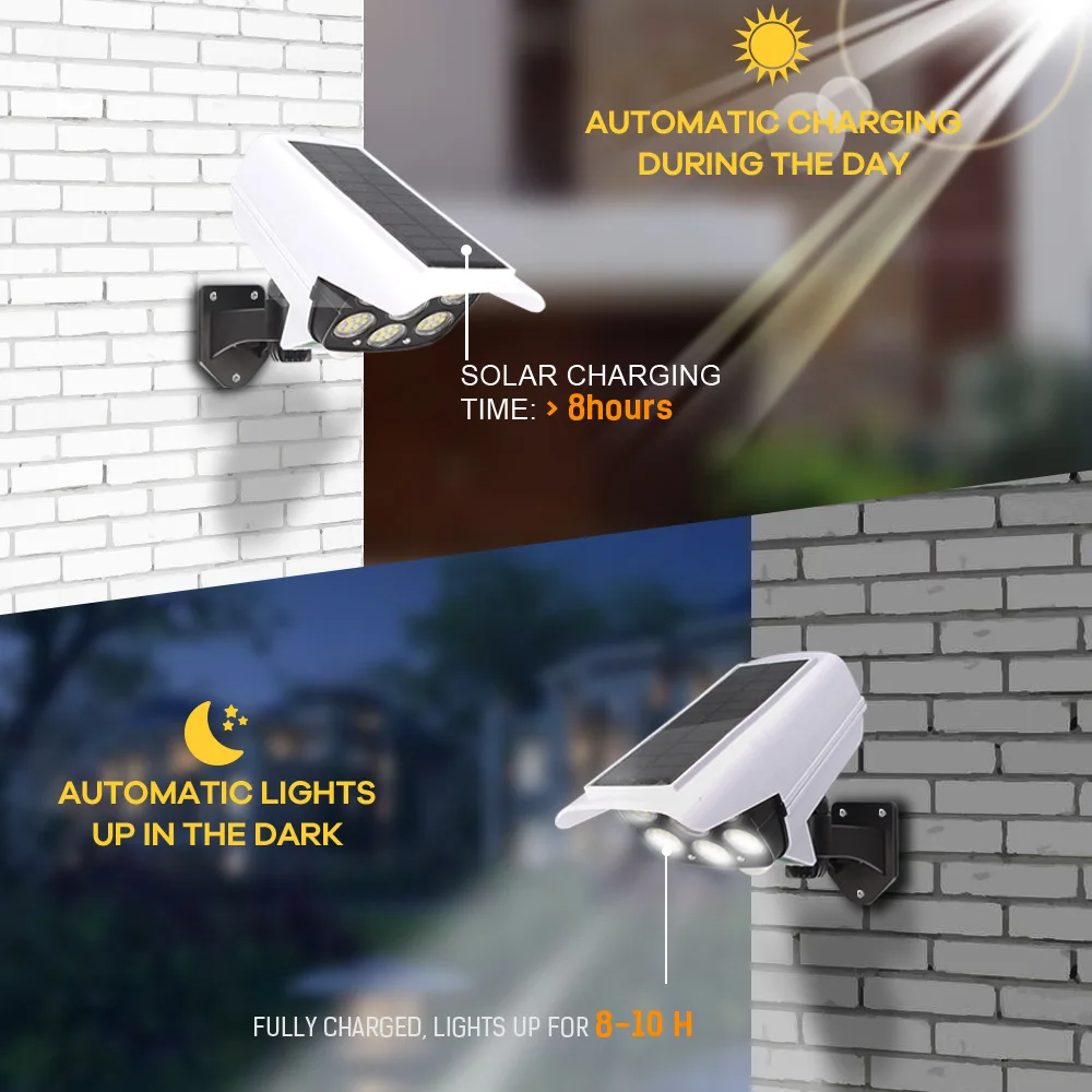 🎁Eid Day Promotion Save 50% on Bundle - Waterproof Solar Anti Theft Camera Wall Lamp