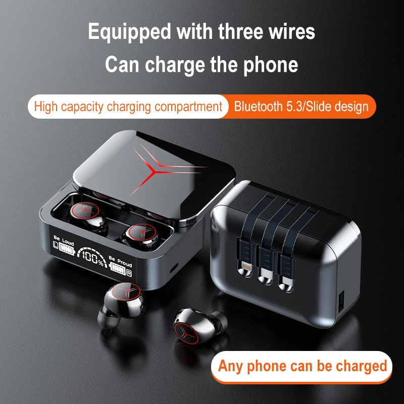 Waterproof LED Display Wireless Earbuds Pro with Noise Reduction - 200 ...