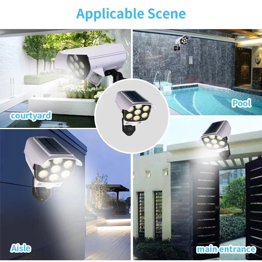 🎁Eid Day Promotion Save 50% on Bundle - Waterproof Solar Anti Theft Camera Wall Lamp