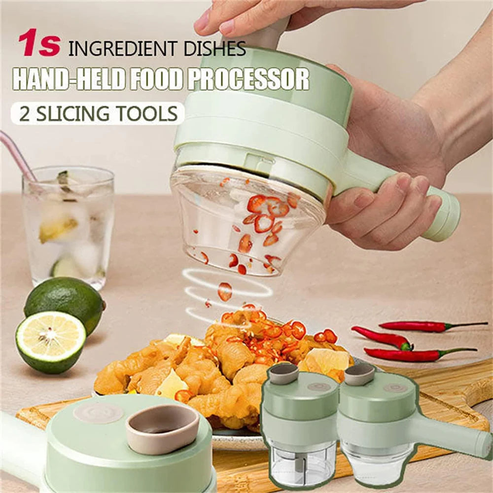 🎁Last Day Promotion Save 50% on Bundle(02 Pcs) - 4 IN 1 HANDHELD ELECTRIC FOOD CHOPPER