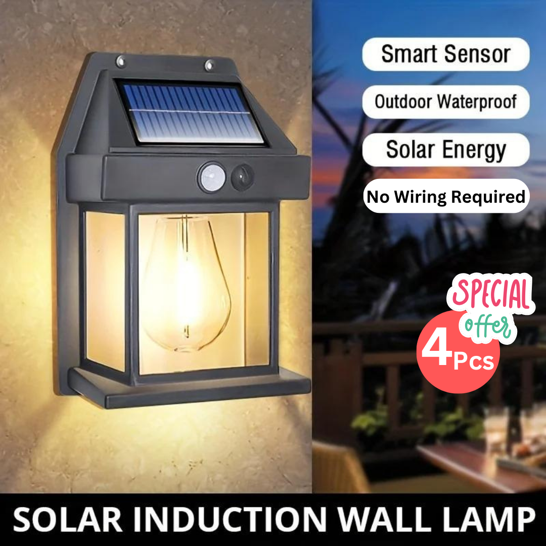 Pack of 04 Pcs, Save Flate 65% - Outdoor Solar Waterproof Wall Light