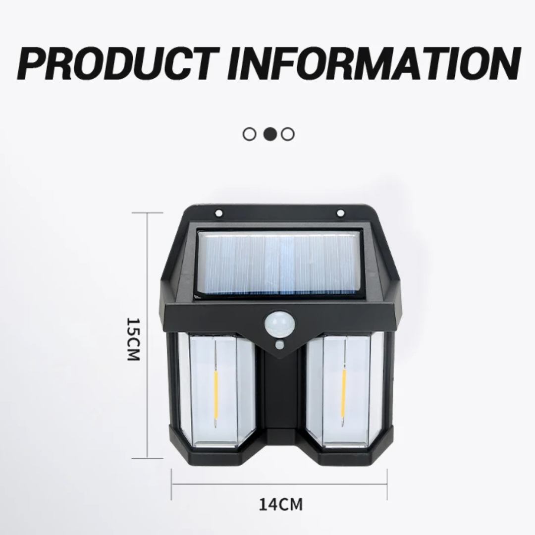 Pack of 04 Pcs, Save Flate 50% - Waterproof Outdoor Solar Wall Lamp