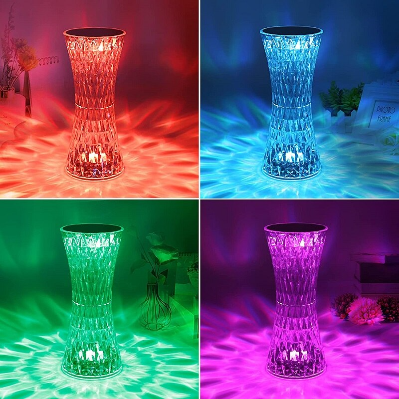 Crystal Diamond Table Lamp (Vase Shape)