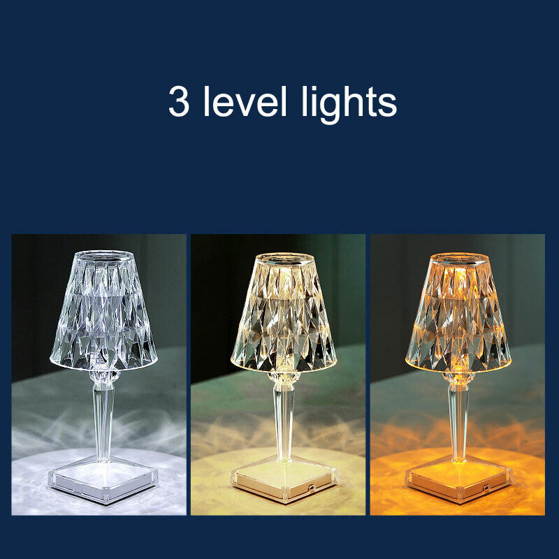 Crystal Diamond Table Lamp (03 Color Mode)