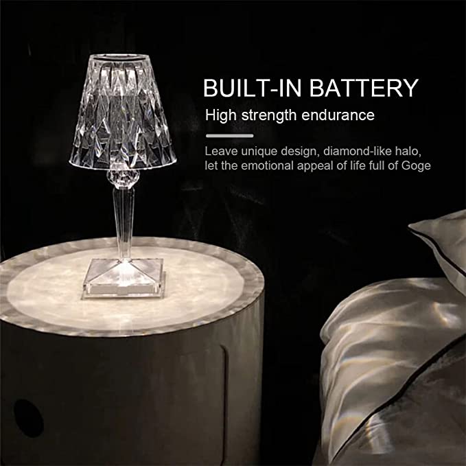 Crystal Diamond Table Lamp (03 Color Mode)