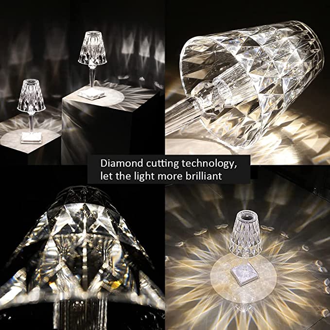 Crystal Diamond Table Lamp (03 Color Mode)