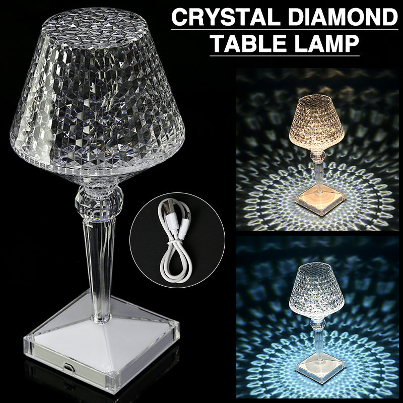 Crystal Diamond Table Lamp (Stone Shape)